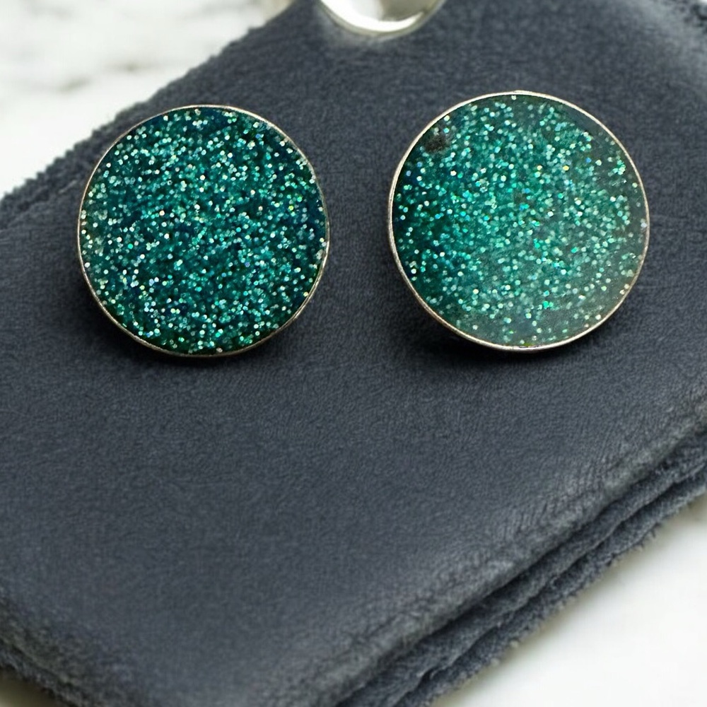 Pair of 1” sparkle ear gauges -plugs-